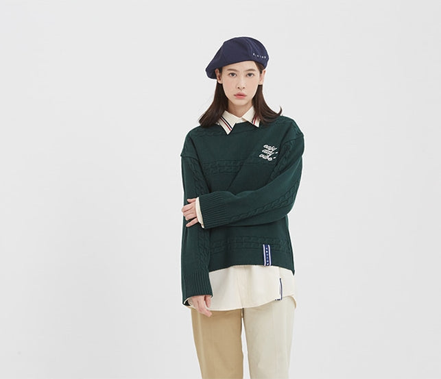 ロマンティッククラウン(ROMANTIC CROWN) Triple Chain Knit_Green