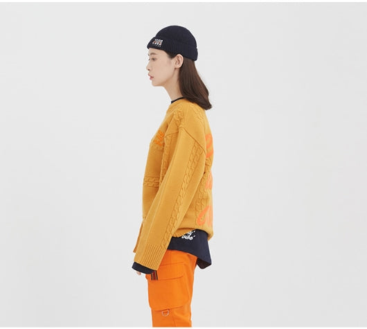 ロマンティッククラウン(ROMANTIC CROWN) Triple Chain Knit_Yellow