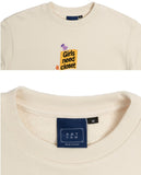 ロマンティッククラウン(ROMANTIC CROWN) Post Logo Pocket Sweat Shirt_Oatmeal