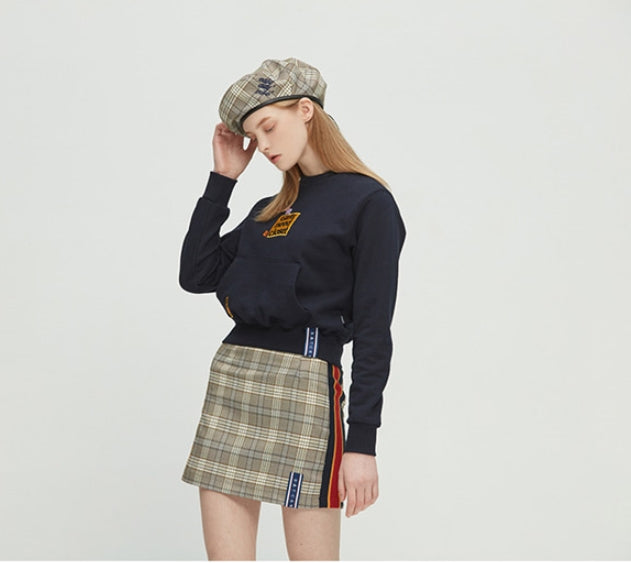 ロマンティッククラウン(ROMANTIC CROWN) Post Logo Pocket Sweat Shirt_Navy