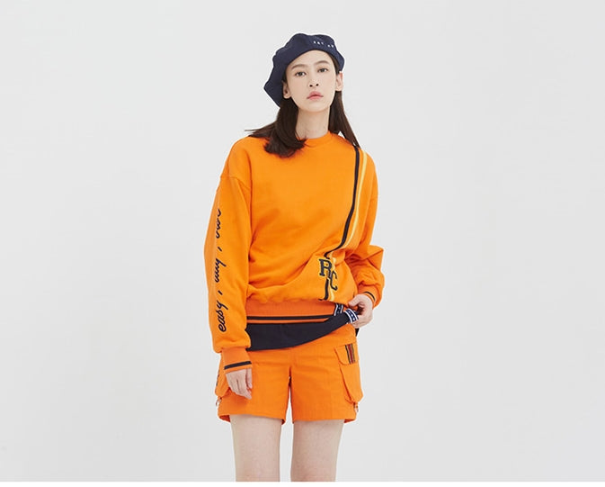 ロマンティッククラウン(ROMANTIC CROWN) RC Double Line Sweat Shirt_Orange
