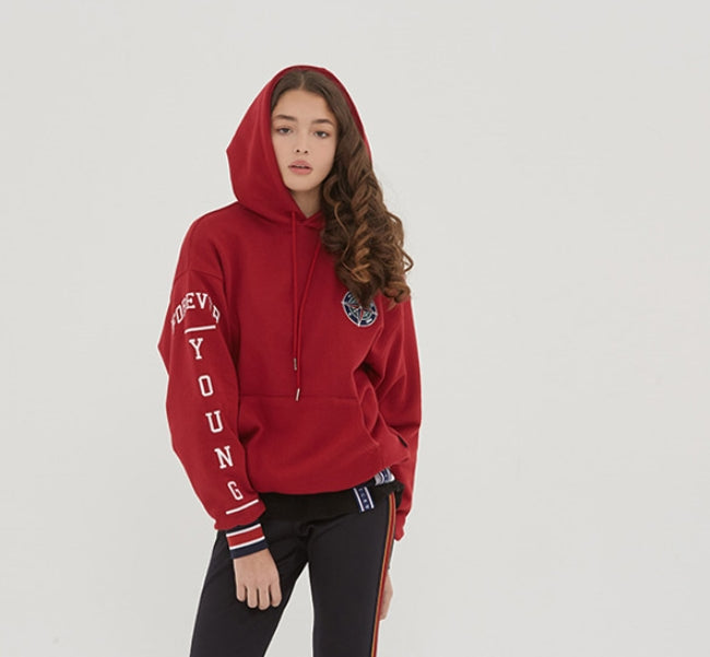 ロマンティッククラウン(ROMANTIC CROWN) 10th Forever Young Hoodie_Burgundy