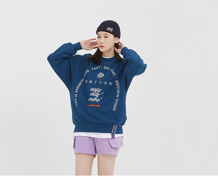 ロマンティッククラウン(ROMANTIC CROWN) RMTCRW Studio Sweat Shirt_Blue
