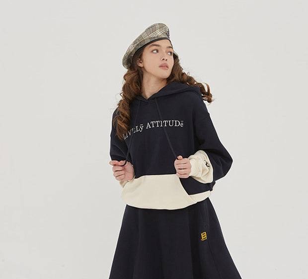 ロマンティッククラウン(ROMANTIC CROWN) 10th Lively Wide Hoodie_Navy