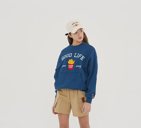 ロマンティッククラウン(ROMANTIC CROWN) 10th Good Life Sweat Shirt_Blue