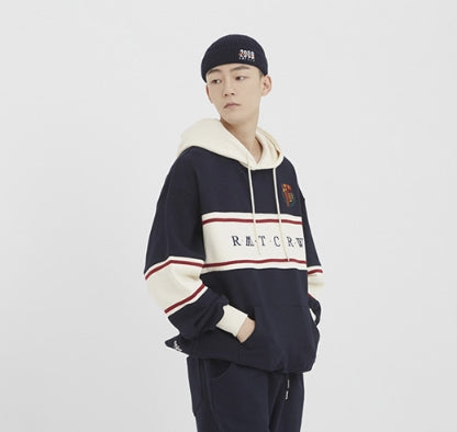 ロマンティッククラウン(ROMANTIC CROWN) Cross Line Hoodie_Navy