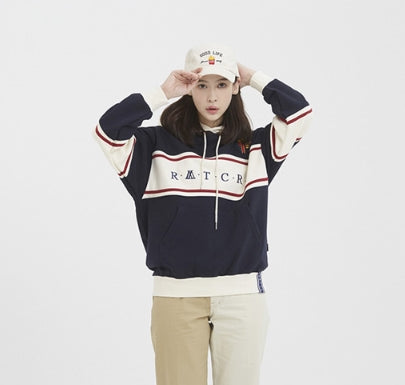 ロマンティッククラウン(ROMANTIC CROWN) Cross Line Hoodie_Navy