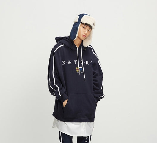 ロマンティッククラウン(ROMANTIC CROWN) Shirt Tail Hoodie_Navy