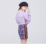 ロマンティッククラウン(ROMANTIC CROWN) Pocket Crop Sweat Shirt_Purple
