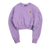 ロマンティッククラウン(ROMANTIC CROWN) Pocket Crop Sweat Shirt_Purple