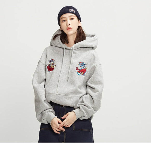ロマンティッククラウン(ROMANTIC CROWN) double sword dance Hoodie_Grey