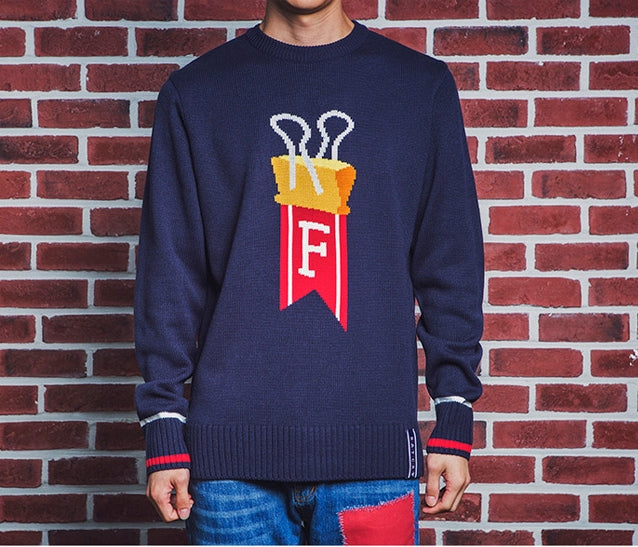 ロマンティッククラウン(ROMANTIC CROWN) Binder Knit_Navy