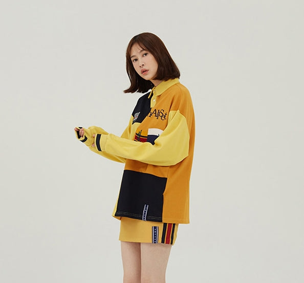 ロマンティッククラウン(ROMANTIC CROWN) ALL SET Polo Shirt_Butter