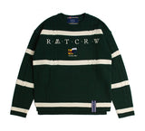 ロマンティッククラウン(ROMANTIC CROWN) Round Neck Cable Knit_Green