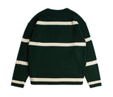 ロマンティッククラウン(ROMANTIC CROWN) Round Neck Cable Knit_Green