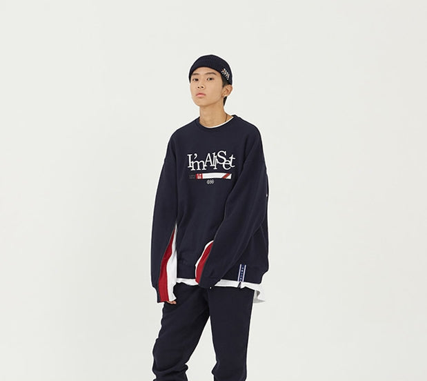 ロマンティッククラウン(ROMANTIC CROWN) Partition Sweatshirt_Navy