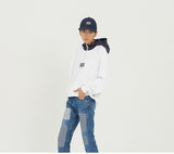 ロマンティッククラウン(ROMANTIC CROWN) ALL SET Half Zip Up Hoodie_White