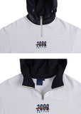 ロマンティッククラウン(ROMANTIC CROWN) ALL SET Half Zip Up Hoodie_White