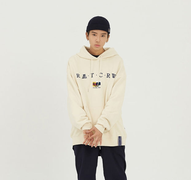 ロマンティッククラウン(ROMANTIC CROWN) RMTCRW Flag Hoodie_Oatmeal