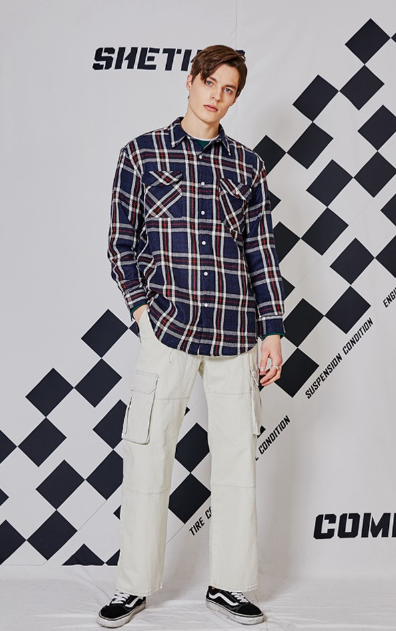 シディスコンマ(SHETHISCOMMA) STC OVER SHIRTS(NAVY)