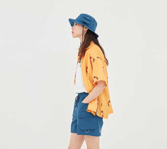 ロマンティッククラウン(ROMANTIC CROWN) Life Belt Bowling Shirts_Yellow