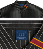 ロマンティッククラウン(ROMANTIC CROWN) E.D.V Stripe Half Shirt_Black