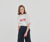ロマンティッククラウン(ROMANTIC CROWN) [R.C X M.G]WITH LOVE Souvenir Shirts_White