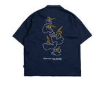 ロマンティッククラウン(ROMANTIC CROWN) [R.C X M.G]Thunder Angel Souvenir Shirts_Navy