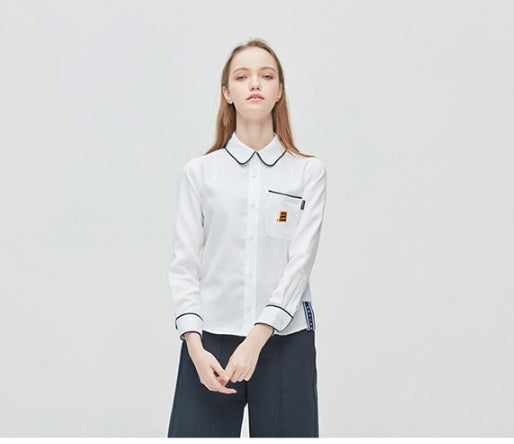 ロマンティッククラウン(ROMANTIC CROWN) GNAC Piping Shirt_White