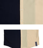 ロマンティッククラウン(ROMANTIC CROWN) Color Block Shirt_Navy