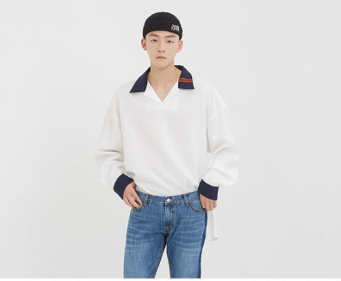 ロマンティッククラウン(ROMANTIC CROWN) E.D.V Open Collar Shirt_White