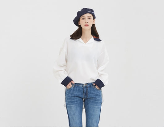 ロマンティッククラウン(ROMANTIC CROWN) E.D.V Open Collar Shirt_White