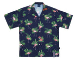 ロマンティッククラウン(ROMANTIC CROWN) Flamingo Bowling Shirt_Navy