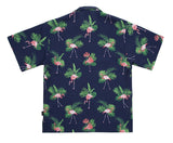 ロマンティッククラウン(ROMANTIC CROWN) Flamingo Bowling Shirt_Navy