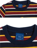 ロマンティッククラウン(ROMANTIC CROWN) GNAC Striped Crop T Shirt_Burgundy