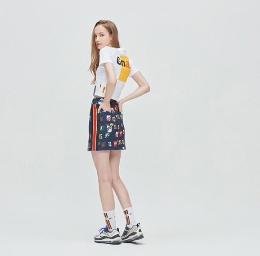 ロマンティッククラウン(ROMANTIC CROWN) Crossway Logo Crop T Shirt_White