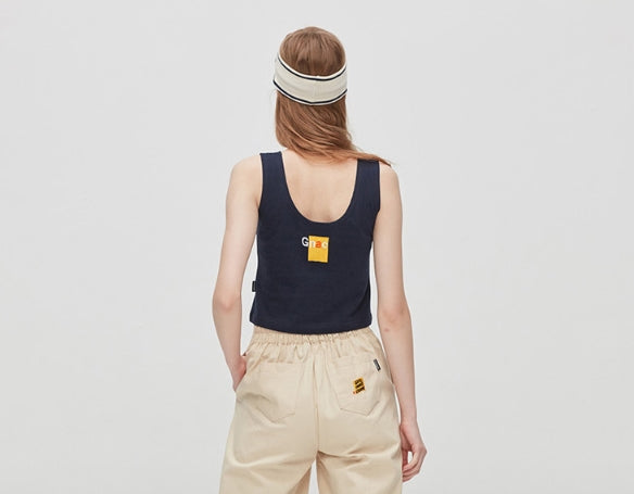 ロマンティッククラウン(ROMANTIC CROWN) E.D.V Crop Sleeveless_Navy
