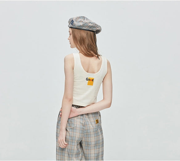 ロマンティッククラウン(ROMANTIC CROWN) E.D.V Crop Sleeveless_Oatmeal