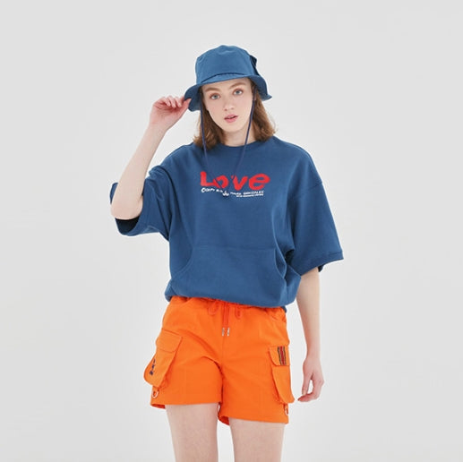 ロマンティッククラウン(ROMANTIC CROWN) [R.C X M.G]WITH LOVE Pocket T Shirts_Blue