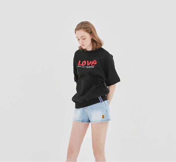 ロマンティッククラウン(ROMANTIC CROWN) [R.C X M.G]WITH LOVE Pocket T Shirts_Black