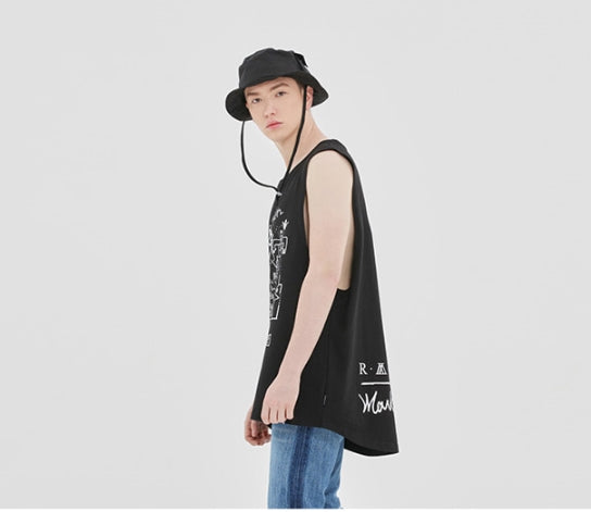 ロマンティッククラウン(ROMANTIC CROWN) [R.C X M.G]City Friends Sleeveless_Black