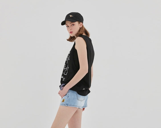 ロマンティッククラウン(ROMANTIC CROWN) [R.C X M.G]City Friends Sleeveless_Black