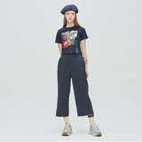 ロマンティッククラウン(ROMANTIC CROWN) E.D.V Splinter Crop T Shirt_Navy