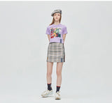 ロマンティッククラウン(ROMANTIC CROWN) E.D.V Splinter Crop T Shirt_Purple