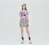 ロマンティッククラウン(ROMANTIC CROWN) E.D.V Splinter Crop T Shirt_Purple