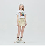 ロマンティッククラウン(ROMANTIC CROWN) E.D.V Splinter Crop T Shirt_White