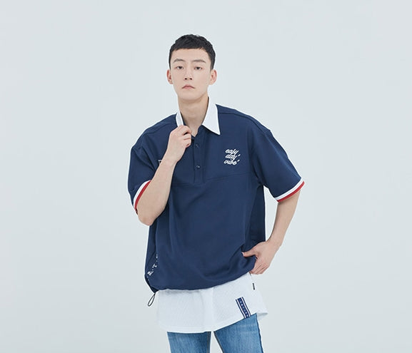 ロマンティッククラウン(ROMANTIC CROWN) E.D.V Pocket Anorak Shirt_Navy