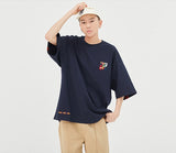 ロマンティッククラウン(ROMANTIC CROWN) Splinter Back Line T Shirt_Navy