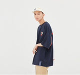 ロマンティッククラウン(ROMANTIC CROWN) Splinter Back Line T Shirt_Navy