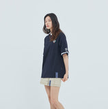 ロマンティッククラウン(ROMANTIC CROWN) E.D.V Collar T Shirt_Navy